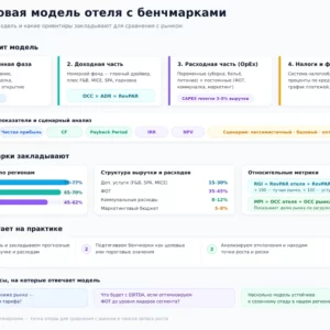 Финансовая модель отеля с бенчмарками